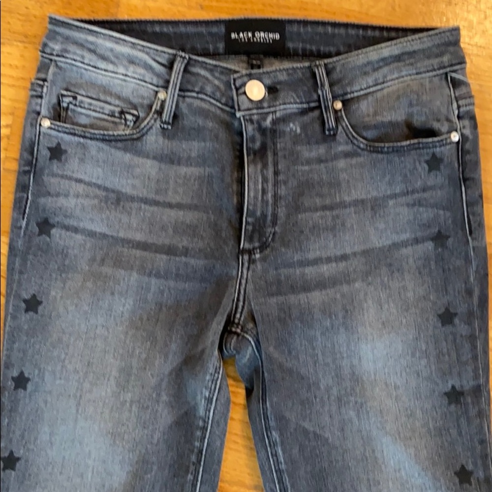 Black Orchid Jeans NWT High Rise Skinny w/Stars!